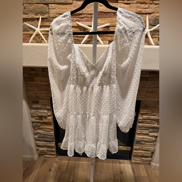 Lulu's Elegant White Long Sleeve Dress - Picture 4 of 7